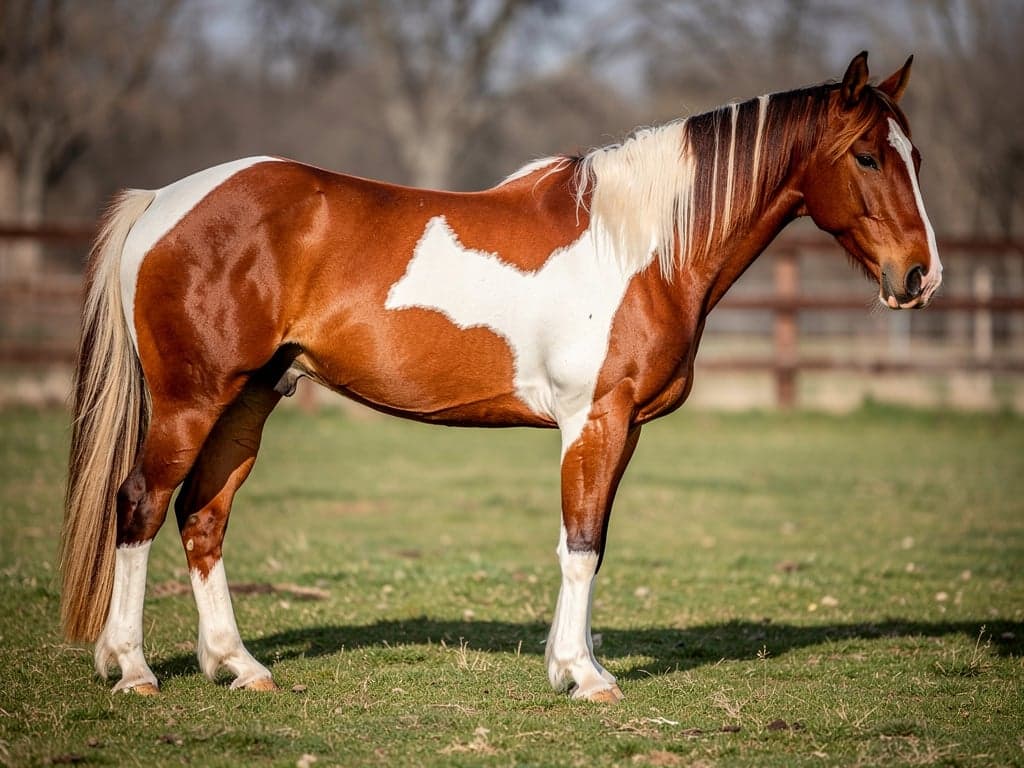 Paint Horse – Das Paint Horse ist eine amerikanische Pferderasse, die durch ihr charakteristisches Scheckmuster in Verbindung mit…