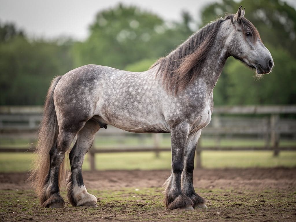 Percheron – Der Percheron ist eine französische Kaltblutrasse, die im Perche-Gebiet der Normandie gezüchtet wurde und als eine…