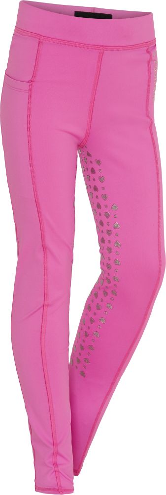 EQUIPAGE Molly Glitzerherz Kinderreitleggings Vollbesatz