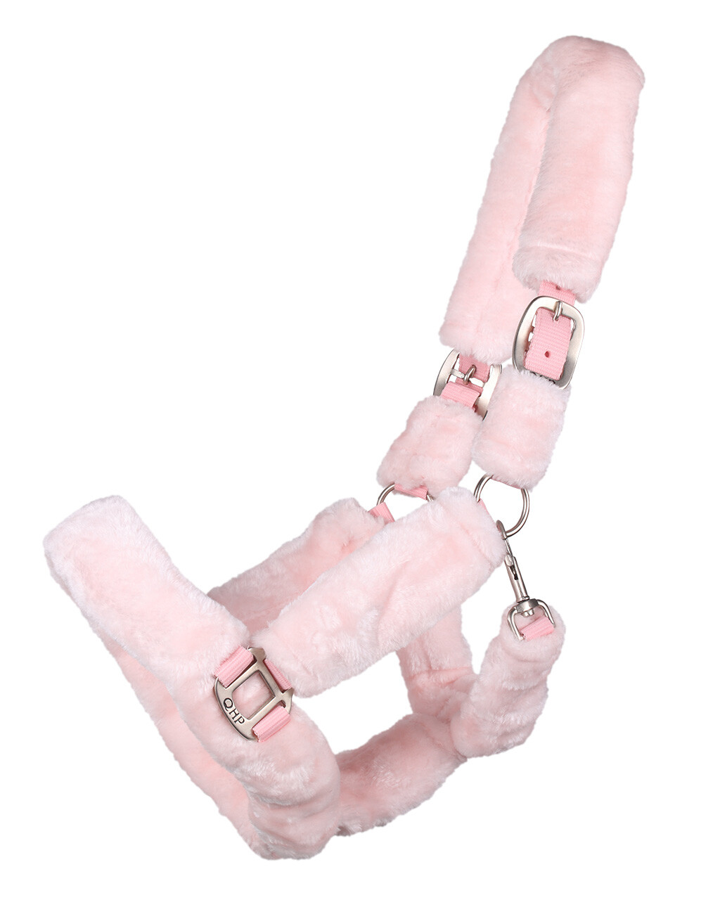 QHP Halfter Alaska Kunstfell – rosa
