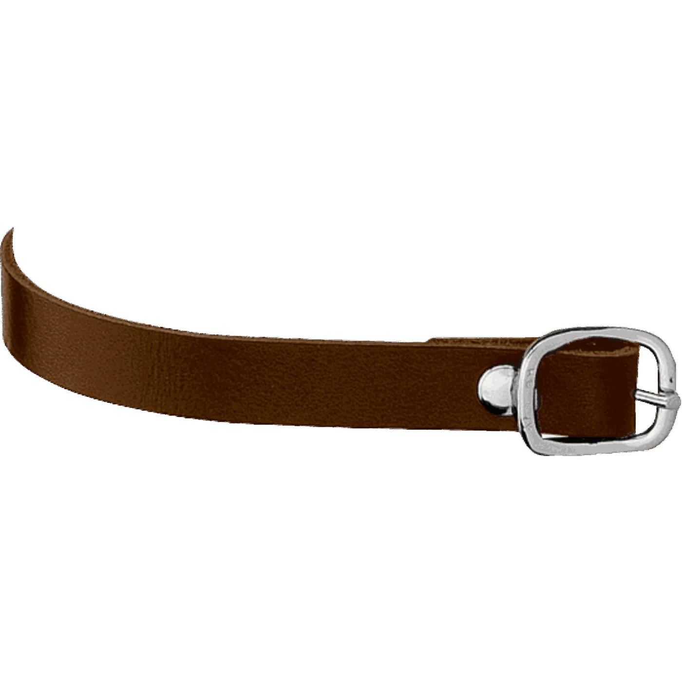Sporenriemen - 45 cm, Leder braun, Schnalle silber
